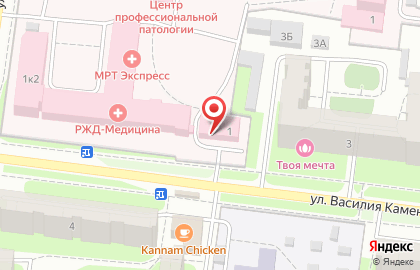 Клиническая больница РЖД-Медицина в Дзержинском районе на карте