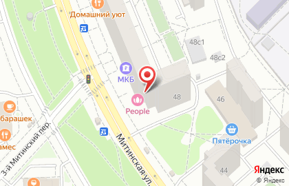 Дши им. И.ф. Стравинского на Митинской улице на карте