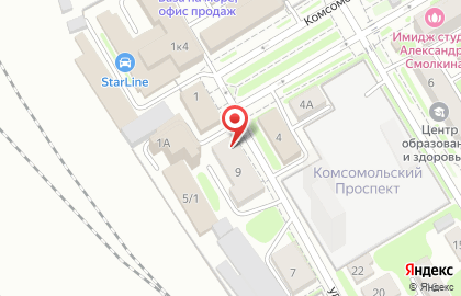 Компания услуг связи СибКомТел на Площади Гарина-Михайловского на карте