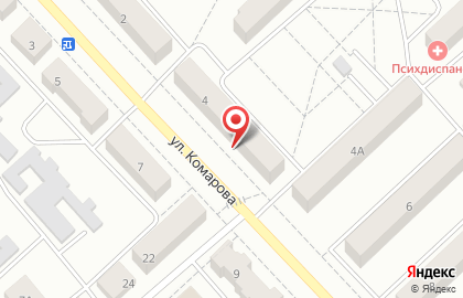Агентство недвижимости Гермес на улице Комарова на карте