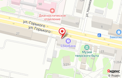ОАО Банкомат, Среднерусский банк Сбербанка России на улице Горького на карте