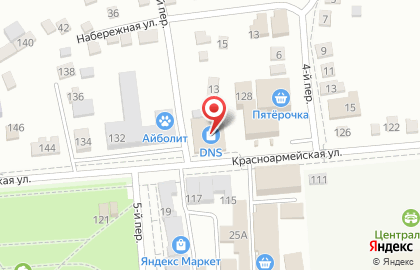 Магазин цифровой и бытовой техники DNS на Красноармейской улице на карте