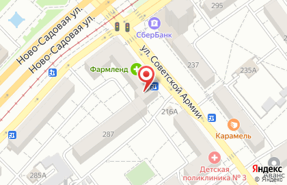 Банк Русский Стандарт АО на Ново-Садовой улице на карте