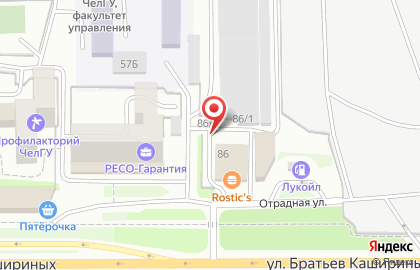 Шиномонтажная мастерская proТЕКТОР на улице Братьев Кашириных на карте
