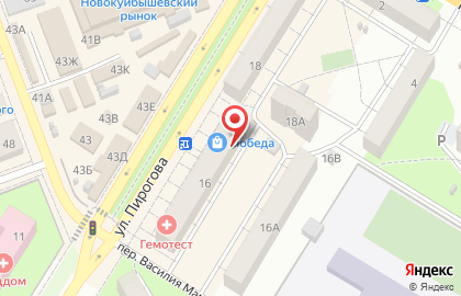 Юничел на улице Пирогова на карте