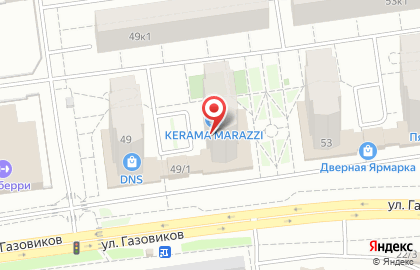 Сеть салонов кухни Lorena на улице Газовиков на карте