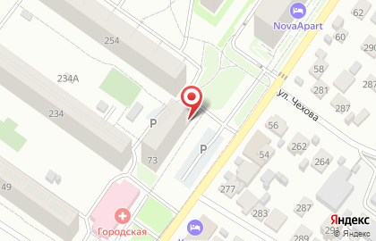 Продовольственный магазин Домовой в Октябрьском районе на карте