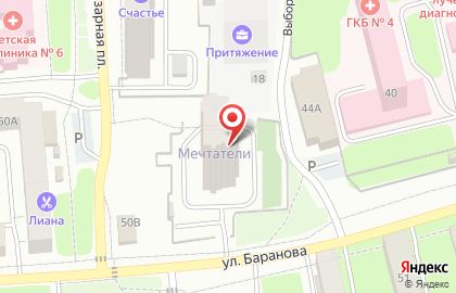 Служба экспресс-доставки Сдэк на улице Баранова на карте