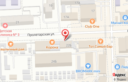 Кафе быстрого питания Восточная шаурма на Пролетарской улице на карте