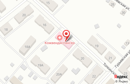 Областной клинический кожно-венерологический диспансер, Анжеро-Судженское ОСП на карте