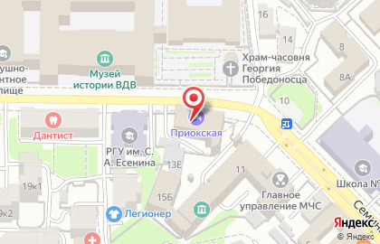 Гостиничный комплекс Приокская на Семинарской улице на карте