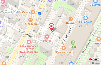 Парикмахерская Нюанс на улице Островского на карте