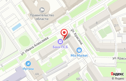 Промсвязьбанк в Омске на карте
