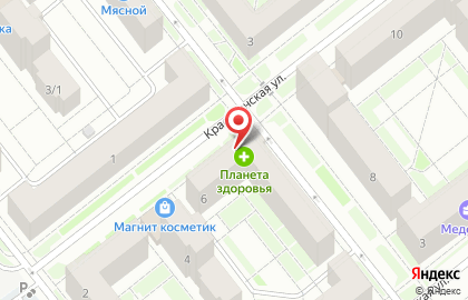 Аптека Планета Здоровья в Кондратово, на Красавинской улице на карте