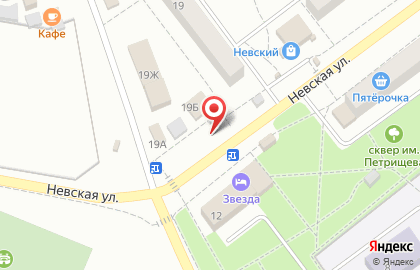 Киоск по продаже колбасных изделий на Невской улице на карте