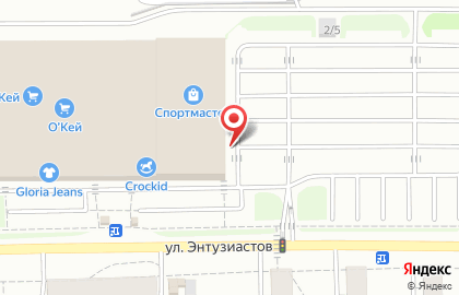 Банкомат ОТП банк на улице Энтузиастов на карте