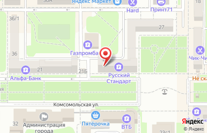 Ювелирный магазин 585 Золотой на Комсомольской улице в Новомосковске на карте