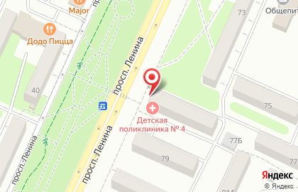 Детская городская больница на проспекте Ленина на карте