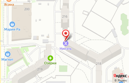 Парикмахерская Нинэль в Новосибирске на карте
