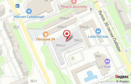 Акрил на бульваре 30-летия Победы на карте