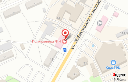 Поликлиника №4 Красноярская межрайонная больница №5 на улице 26 Бакинских Комиссаров, 46 на карте