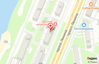 Детская городская поликлиника №32 на проспекте Ленина на карте