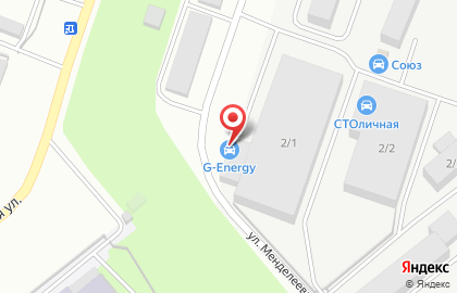 СТО G-Energy на улице Менделеева на карте