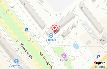 Аптека Мир здоровья на улице Тимирязева на карте