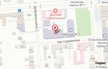 Борисоглебская гимназия №1 в Борисоглебске на карте