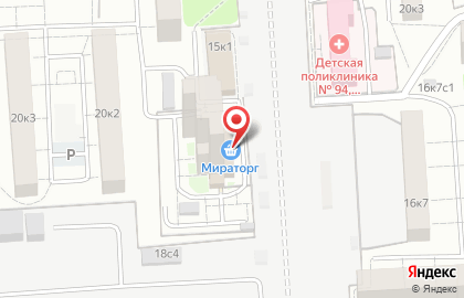 Супермаркет Мираторг в Москве на карте