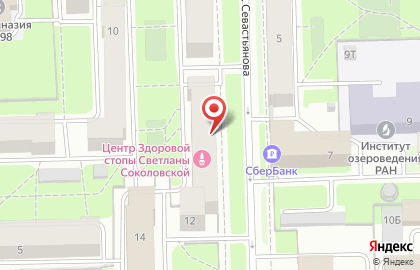 Продовольственный магазин на улице Севастьянова на карте