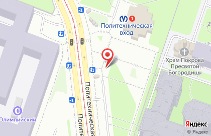 Блинный киоск Теремок на Политехнической улице, 29д киоск на карте