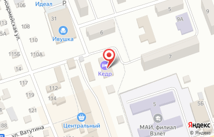 Гостиница Кедр в Ахтубинске на карте