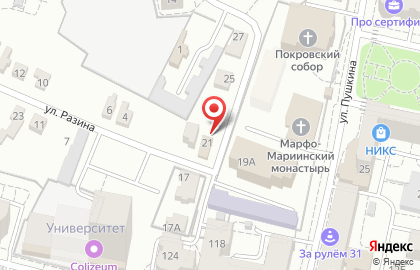 Юлия на улице Пушкина на карте