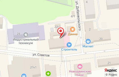 Магазин строительных материалов на улице Советов на карте