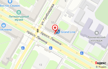 Торгово-производственная компания Grand Line на проспекте Ленина в Дзержинске на карте