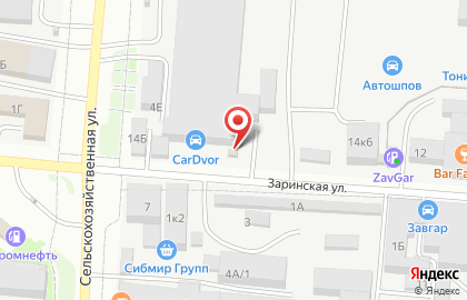 Шиномонтажная мастерская в Железнодорожном районе на карте