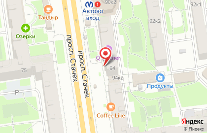 Банкомат Восточный на метро Автово на карте