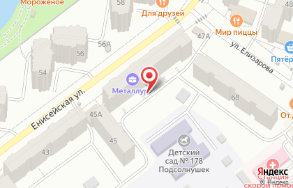 Вещицы на Енисейской улице на карте