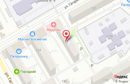Медицинский центр Med Com Clinic на улице Гагарина в Чехове на карте