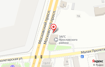 Многофункциональный центр развития Ярославского муниципального района на Московском проспекте на карте