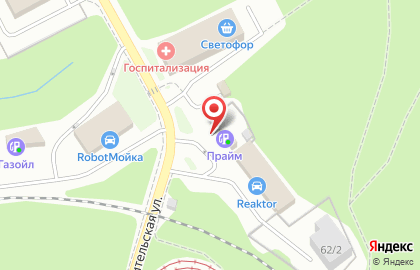 АЗС Прайм на Учительской улице на карте