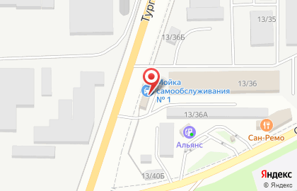 Автомойка самообслуживания Мойка №1 на Тургоякском шоссе на карте