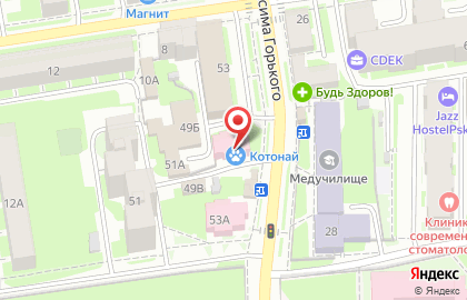 Ветеринарная клиника Котонай на улице Максима Горького на карте