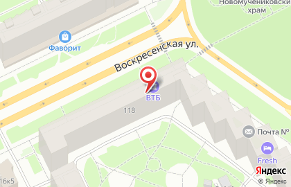 Банк ВТБ на Воскресенской улице на карте