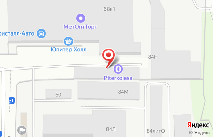 Шиномонтажная мастерская Piterkolesa.ru в Красногвардейском районе на карте