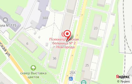 Психиатрическая больница №2 г. Нижнего Новгорода на улице 50-летия Победы на карте