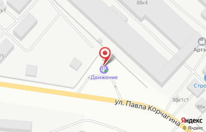 Сеть АЗС Движение на улице Павла Корчагина на карте