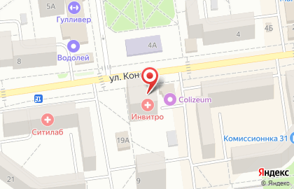 Цветочный салон Элит Букет на улице Конева на карте