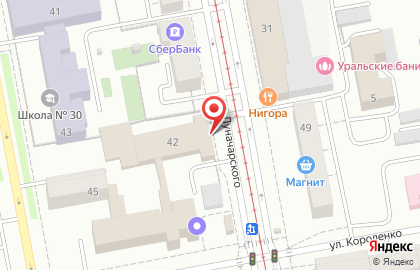 Банкомат Банк Екатеринбург в Железнодорожном районе на карте